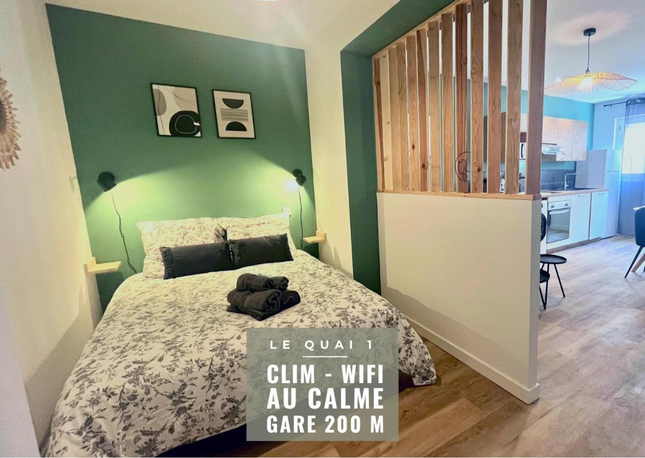 Le Quai 1 - Spacieux Studio Neuf Calme - Clim - Wifi - Gare A 200M Agen Eksteriør bilde